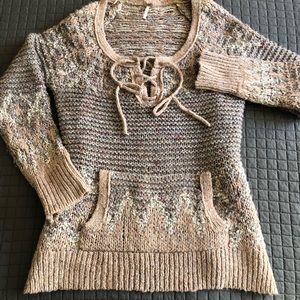 Free People Chunky Knit Wool Pullover Sweater
